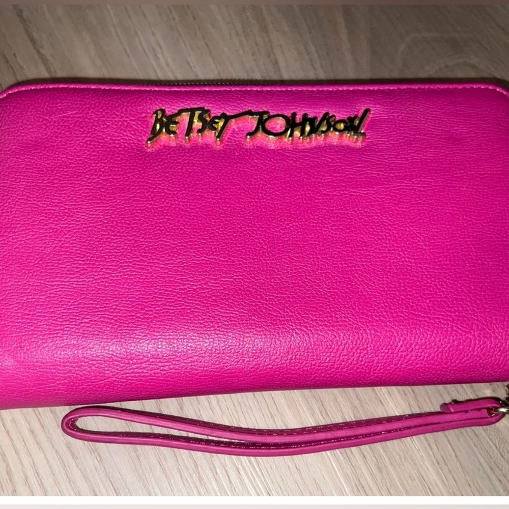 Betsey Johnson Hot Pink Wallet like new